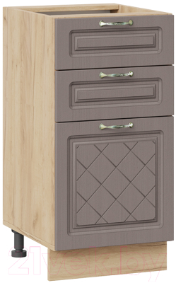 Шкаф-стол кухонный ТриЯ Бьянка 1Н4Я3 (дуб крафт золотой/дуб серый) - фото