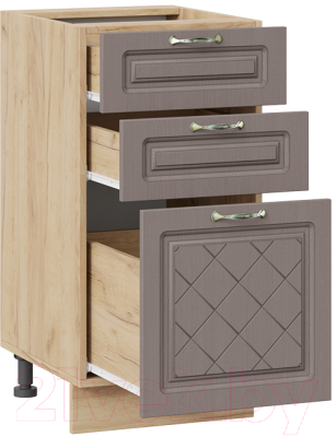 Шкаф-стол кухонный ТриЯ Бьянка 1Н4Я3 (дуб крафт золотой/дуб серый)