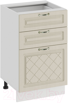 Шкаф-стол кухонный ТриЯ Бьянка 1Н5Я3 (белый/дуб ваниль) - фото