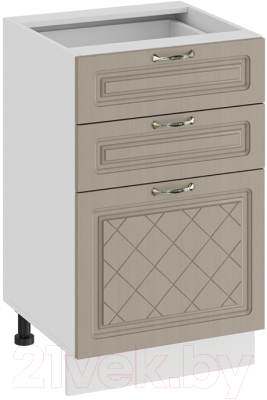 Шкаф-стол кухонный ТриЯ Бьянка 1Н5Я3 (белый/дуб кофе) - фото