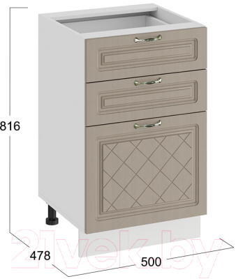Шкаф-стол кухонный ТриЯ Бьянка 1Н5Я3 (белый/дуб кофе)