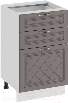 Шкаф-стол кухонный ТриЯ Бьянка 1Н5Я3 (белый/дуб серый) - фото