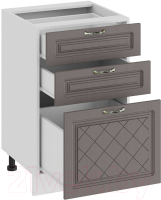 Шкаф-стол кухонный ТриЯ Бьянка 1Н5Я3 (белый/дуб серый)