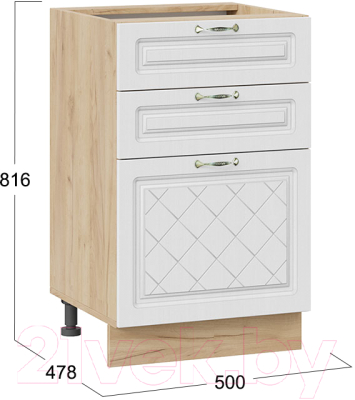 Шкаф-стол кухонный ТриЯ Бьянка 1Н5Я3 (дуб крафт золотой/дуб белый)