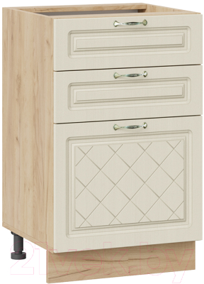 Шкаф-стол кухонный ТриЯ Бьянка 1Н5Я3 (дуб крафт золотой/дуб ваниль) - фото