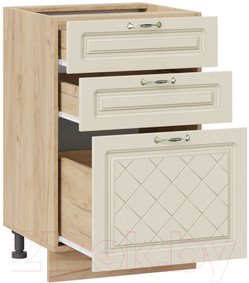 Шкаф-стол кухонный ТриЯ Бьянка 1Н5Я3 (дуб крафт золотой/дуб ваниль)