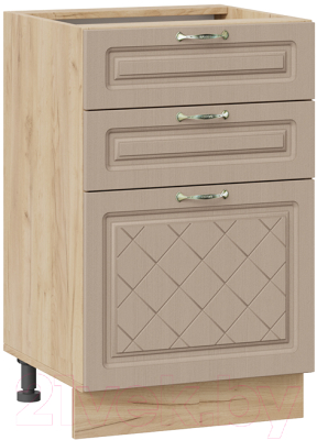 Шкаф-стол кухонный ТриЯ Бьянка 1Н5Я3 (дуб крафт золотой/дуб кофе) - фото