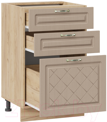 Шкаф-стол кухонный ТриЯ Бьянка 1Н5Я3 (дуб крафт золотой/дуб кофе)