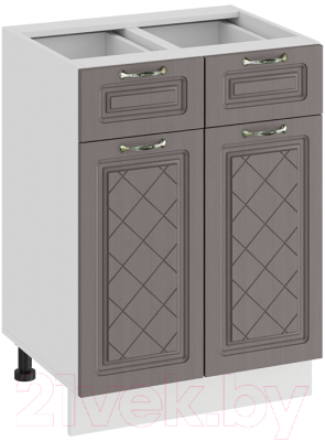 Шкаф-стол кухонный ТриЯ Бьянка 1Н6Я1 (белый/дуб серый) - фото