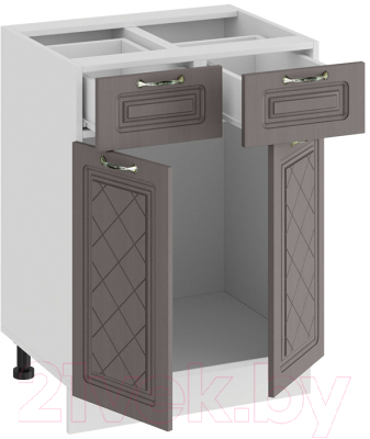 Шкаф-стол кухонный ТриЯ Бьянка 1Н6Я1 (белый/дуб серый)