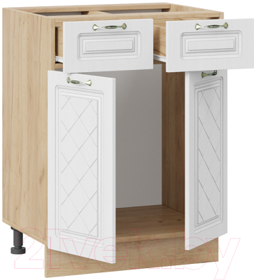 Шкаф-стол кухонный ТриЯ Бьянка 1Н6Я1 (дуб крафт золотой/дуб белый)
