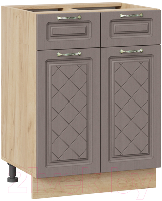 Шкаф-стол кухонный ТриЯ Бьянка 1Н6Я1 (дуб крафт золотой/дуб серый) - фото