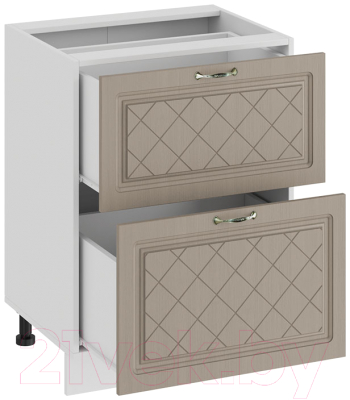 Шкаф-стол кухонный ТриЯ Бьянка 1Н6Я2 (белый/дуб кофе)