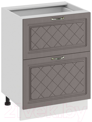 Шкаф-стол кухонный ТриЯ Бьянка 1Н6Я2 (белый/дуб серый) - фото