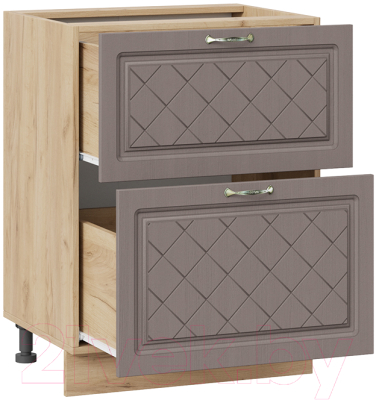 Шкаф-стол кухонный ТриЯ Бьянка 1Н6Я2 (дуб крафт золотой/дуб серый)