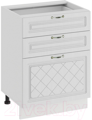 Шкаф-стол кухонный ТриЯ Бьянка 1Н6Я3 (белый/дуб белый) - фото