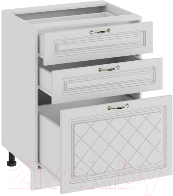 Шкаф-стол кухонный ТриЯ Бьянка 1Н6Я3 (белый/дуб белый)