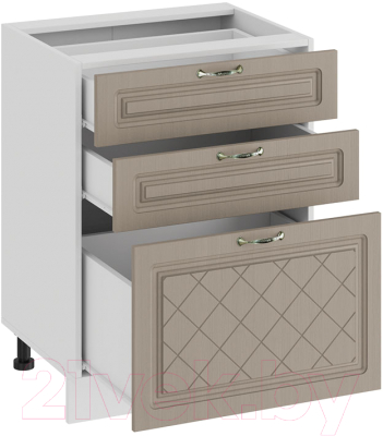 Шкаф-стол кухонный ТриЯ Бьянка 1Н6Я3 (белый/дуб кофе)