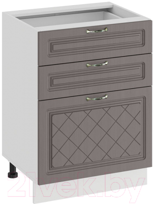 Шкаф-стол кухонный ТриЯ Бьянка 1Н6Я3 (белый/дуб серый) - фото