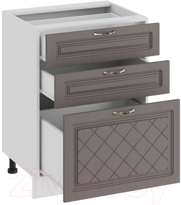 Шкаф-стол кухонный ТриЯ Бьянка 1Н6Я3 (белый/дуб серый)