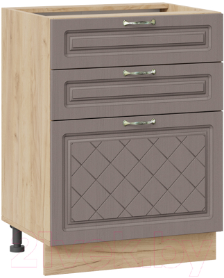 Шкаф-стол кухонный ТриЯ Бьянка 1Н6Я3 (дуб крафт золотой/дуб серый) - фото