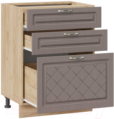 Шкаф-стол кухонный ТриЯ Бьянка 1Н6Я3 (дуб крафт золотой/дуб серый)