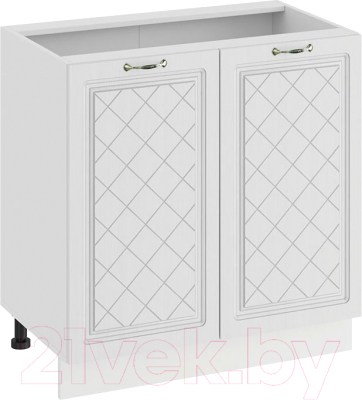 Шкаф-стол кухонный ТриЯ Бьянка 1Н8 (белый/дуб белый) - фото