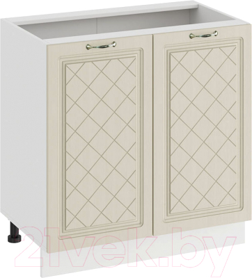 Шкаф-стол кухонный ТриЯ Бьянка 1Н8 (белый/дуб ваниль) - фото