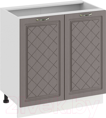 Шкаф-стол кухонный ТриЯ Бьянка 1Н8 (белый/дуб серый) - фото