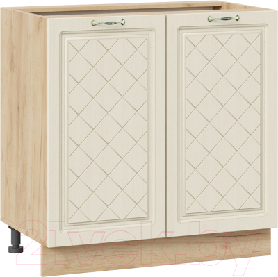 Шкаф-стол кухонный ТриЯ Бьянка 1Н8 (дуб крафт золотой/дуб ваниль) - фото