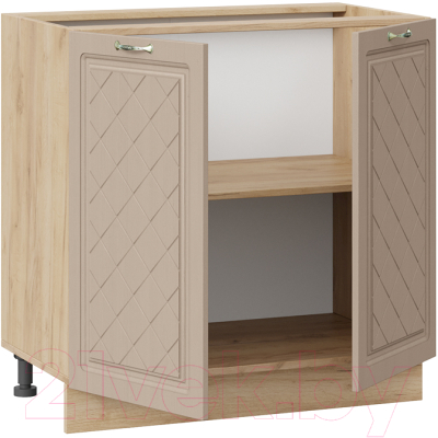 Шкаф-стол кухонный ТриЯ Бьянка 1Н8 (дуб крафт золотой/дуб кофе)