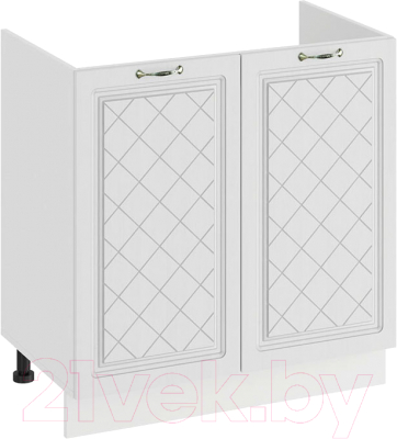 Шкаф под мойку ТриЯ Бьянка 1Н8М (белый/дуб белый) - фото
