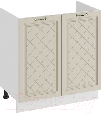 Шкаф под мойку ТриЯ Бьянка 1Н8М (белый/дуб ваниль) - фото