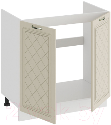 Шкаф под мойку ТриЯ Бьянка 1Н8М (белый/дуб ваниль)