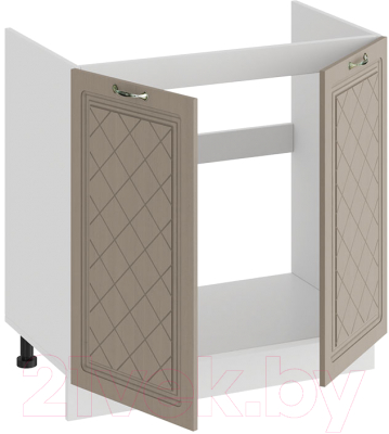 Шкаф под мойку ТриЯ Бьянка 1Н8М (белый/дуб кофе)