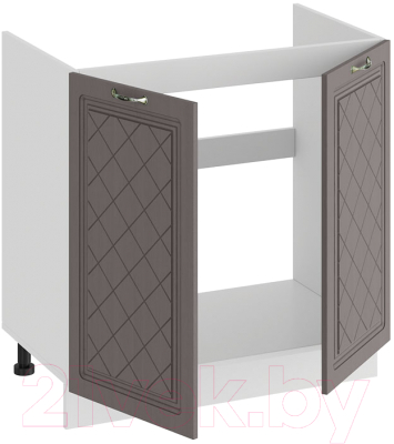 Шкаф под мойку ТриЯ Бьянка 1Н8М (белый/дуб серый)