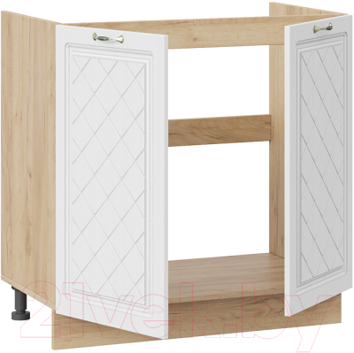 Шкаф под мойку ТриЯ Бьянка 1Н8М (дуб крафт золотой/дуб белый)
