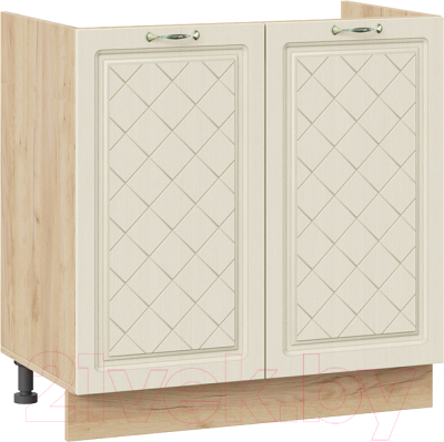Шкаф под мойку ТриЯ Бьянка 1Н8М (дуб крафт золотой/дуб ваниль) - фото