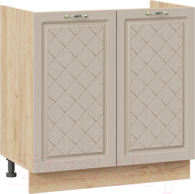 Шкаф под мойку ТриЯ Бьянка 1Н8М (дуб крафт золотой/дуб кофе) - фото