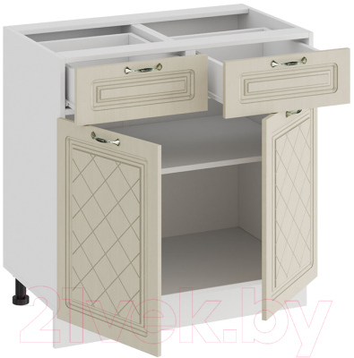Шкаф-стол кухонный ТриЯ Бьянка 1Н8Я1 (белый/дуб ваниль)