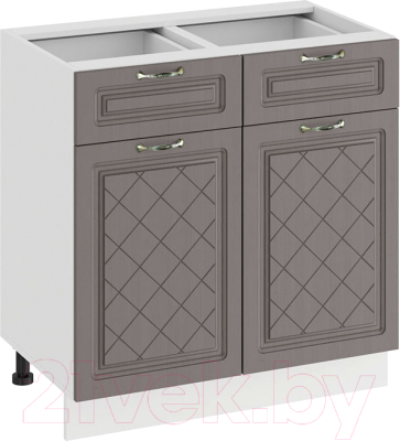 Шкаф-стол кухонный ТриЯ Бьянка 1Н8Я1 (белый/дуб серый) - фото