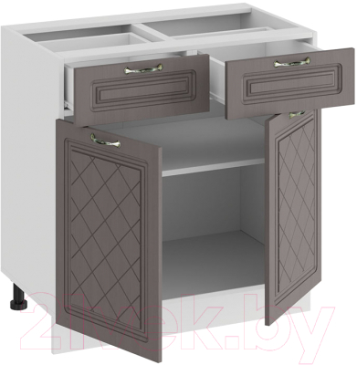 Шкаф-стол кухонный ТриЯ Бьянка 1Н8Я1 (белый/дуб серый)