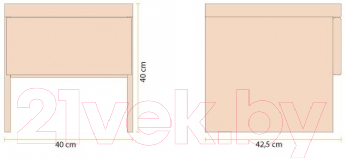 Прикроватная тумба Drewood Сигизмунд 1/40 / ТY.001.000.000.00 (бесцветный)