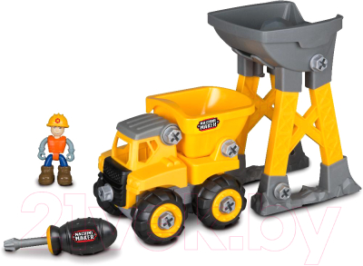 Игрушка-конструктор Nikko Junior Builder – Самосвал Погрузчк и аксессуары 40021 - фото