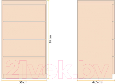Комод Drewood Сигизмунд 4/50 / КО.001.000.000.00 (бесцветный)