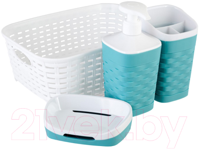 Набор аксессуаров для ванной Полимербыт Reef / 4383540 - фото