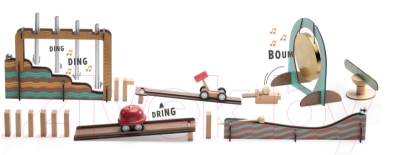 Конструктор магнитный Djeco ЗигнГоу / 05645 - фото