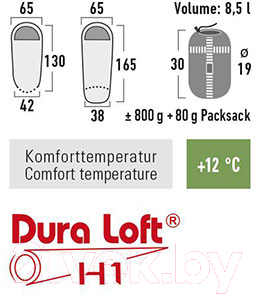 Спальный мешок High Peak Impala Vario / 23044 (зеленый/лайм)