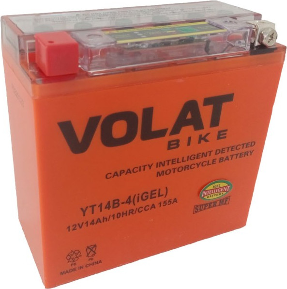 Мотоаккумулятор VOLAT YT14B-4 MF L+ - фото