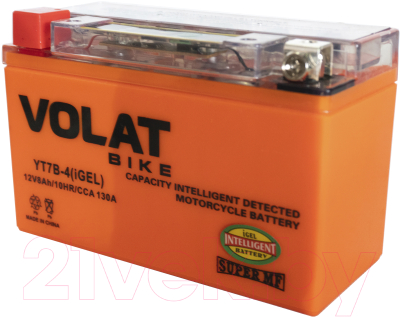 Мотоаккумулятор VOLAT YT7B-4 iGEL L+